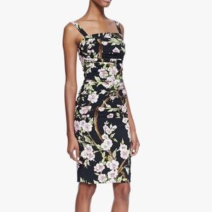 Dolce & Gabbana Floral-Print Ruched Sheath Dress Size: 42IT (US 6) | MSRP $2795